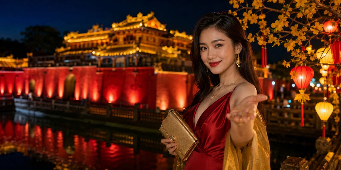 Phong bao lì xì đỏ và lễ hội truyền thống tại Huế